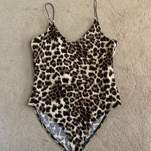 cheetah print tank top bodysuit